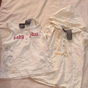 Baby Phat White and Gold Kids Tank Tops